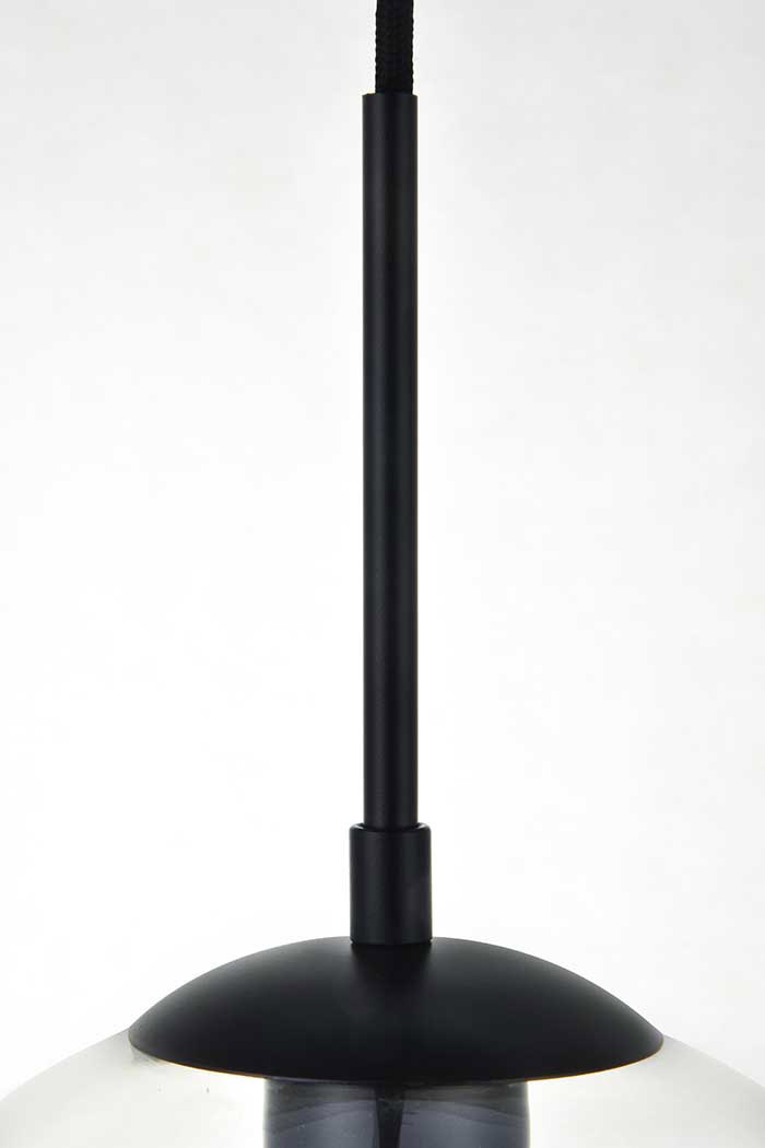 Elegant Baxter 1-Light Pendant - Black, L 9.8" (LD2212BK)