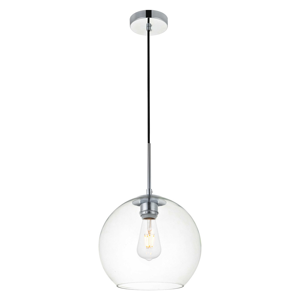 Elegant Baxter 1-Light Pendant - Chrome, L 9.8" (LD2212C)