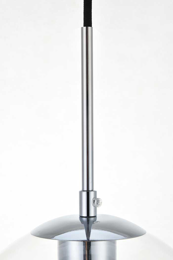 Elegant Baxter 1-Light Pendant - Chrome, L 9.8" (LD2212C)