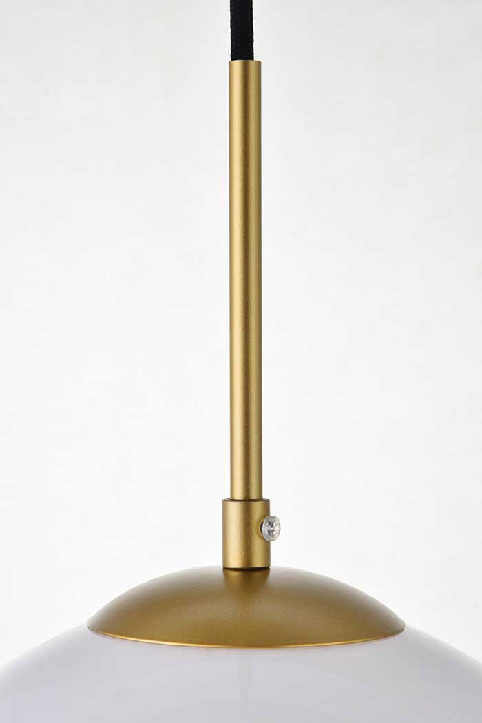 Elegant Baxter 1-Light Pendant - Brass, L 9.8" (LD2213BR)