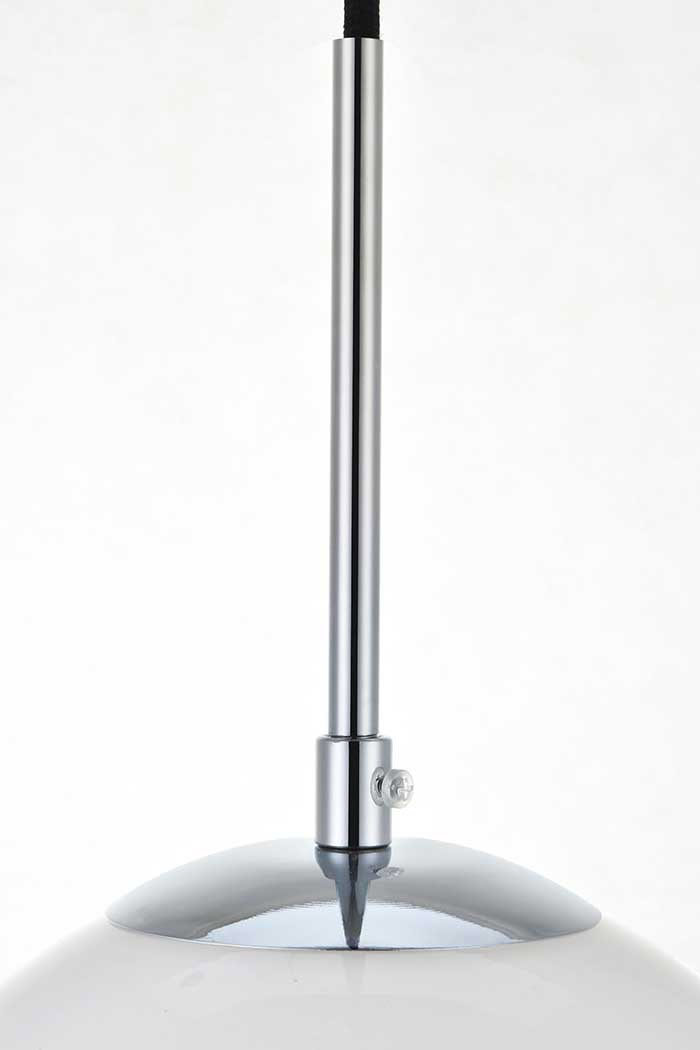 Elegant Baxter 1-Light Pendant - Chrome, L 9.8" (LD2213C)