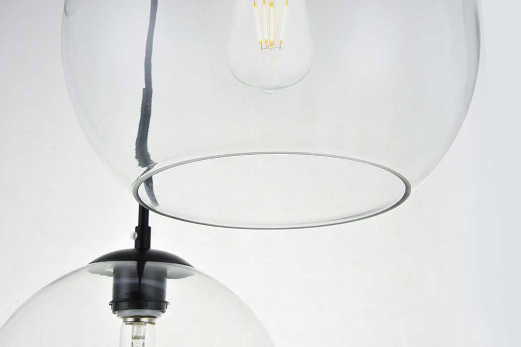 Elegant Baxter 3-Light Pendant - Black, L 20.1" (LD2214BK)