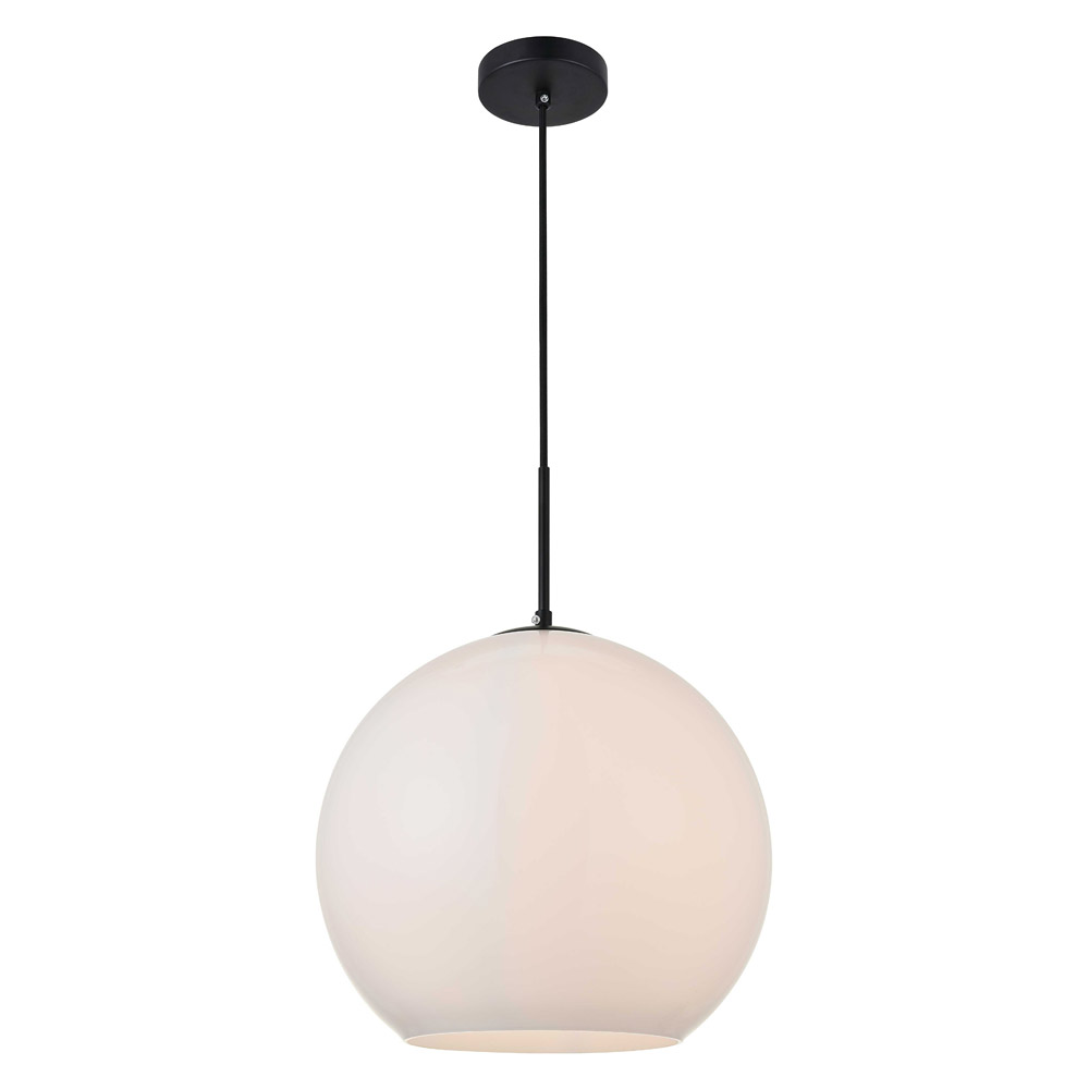 Elegant Baxter 1-Light Pendant - Black, L 13.8" (LD2217BK)