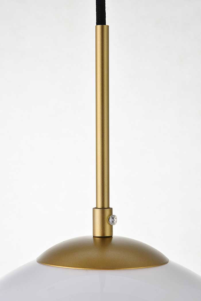 Elegant Baxter 1-Light Pendant - Brass, L 13.8" (LD2217BR)