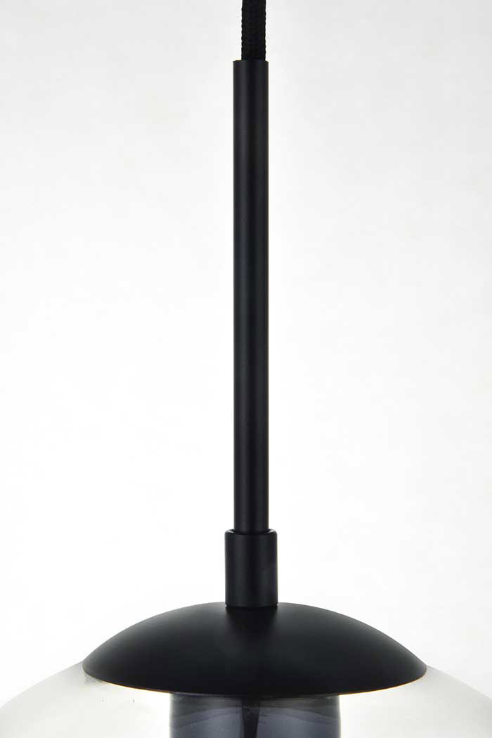 Elegant Baxter 1-Light Pendant - Black, L 11.8" (LD2224BK)