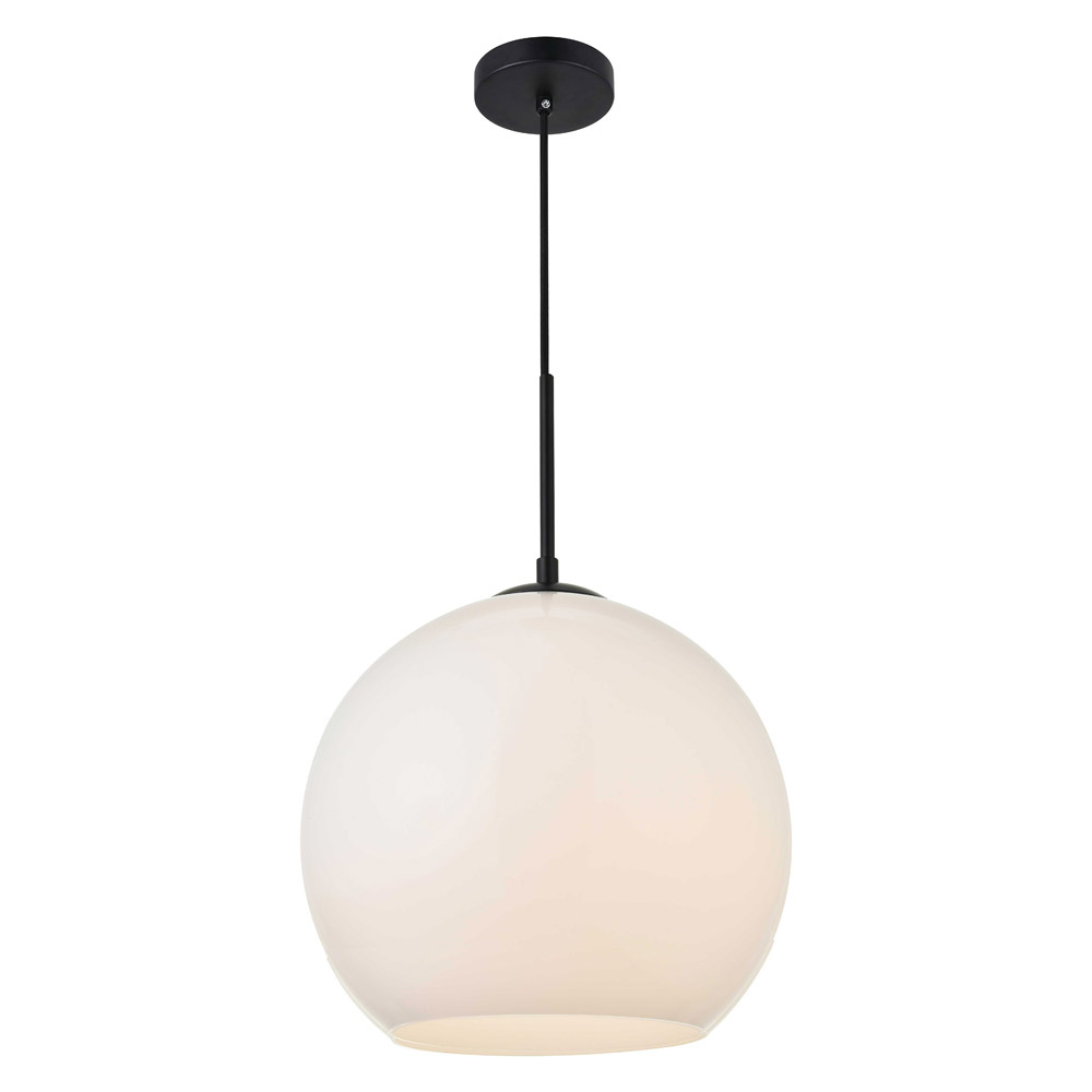 Elegant Baxter 1-Light Pendant - Black, L 11.8" (LD2225BK)