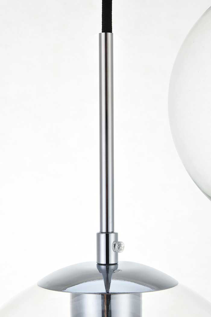 Elegant Baxter 36" 3 Lights Pendant - Chrome, 5 Bubls (LD2228C)