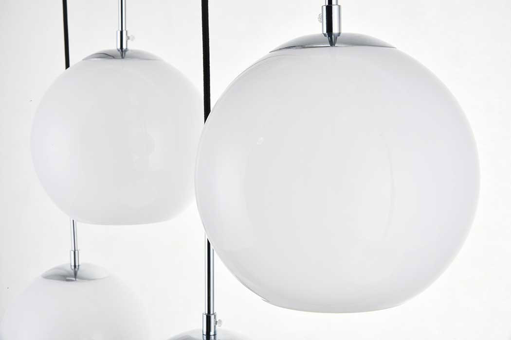 Elegant Baxter 36" 3 Lights Pendant - Chrome, 5 Bubls (LD2229C)