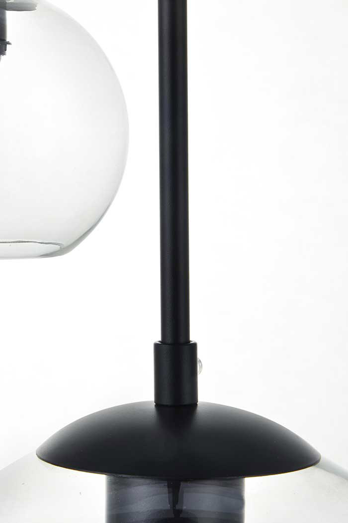 Elegant Baxter 36" 3 Lights Pendant - Black, 7 Bubls (LD2230BK)