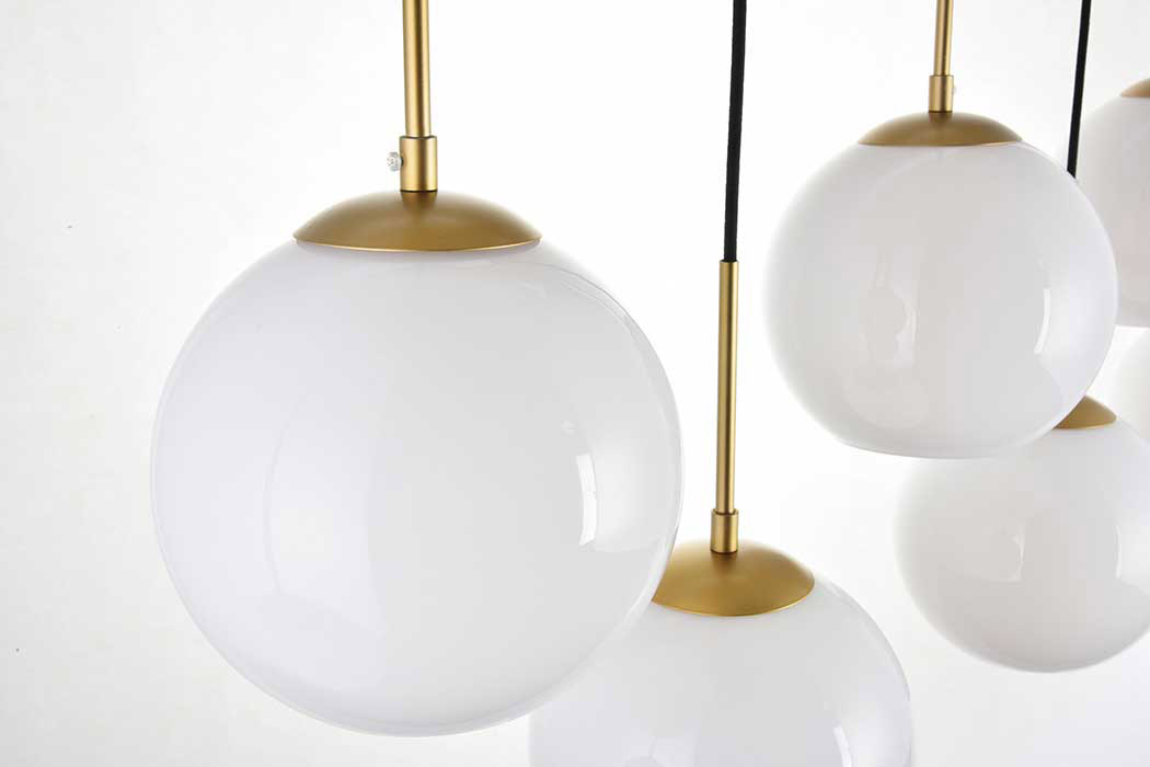 Elegant Baxter 36" 3 Lights Pendant - Brass, 7 Bubls (LD2231BR)