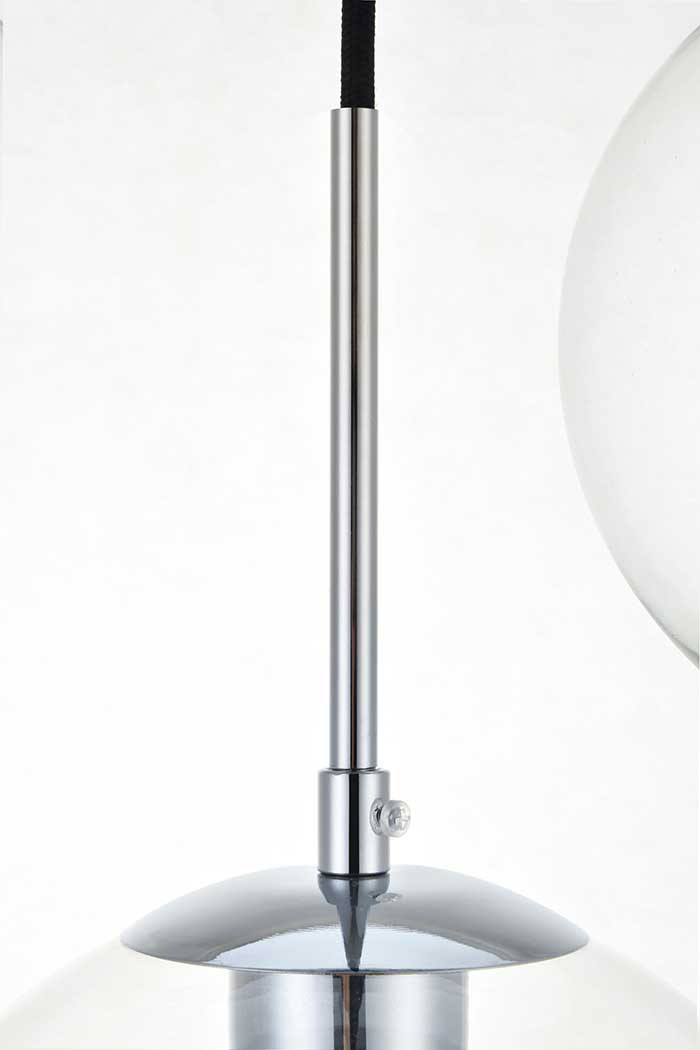 Elegant Baxter 36" 3 Lights Pendant - Chrome, 3 Bubls (LD2236C)