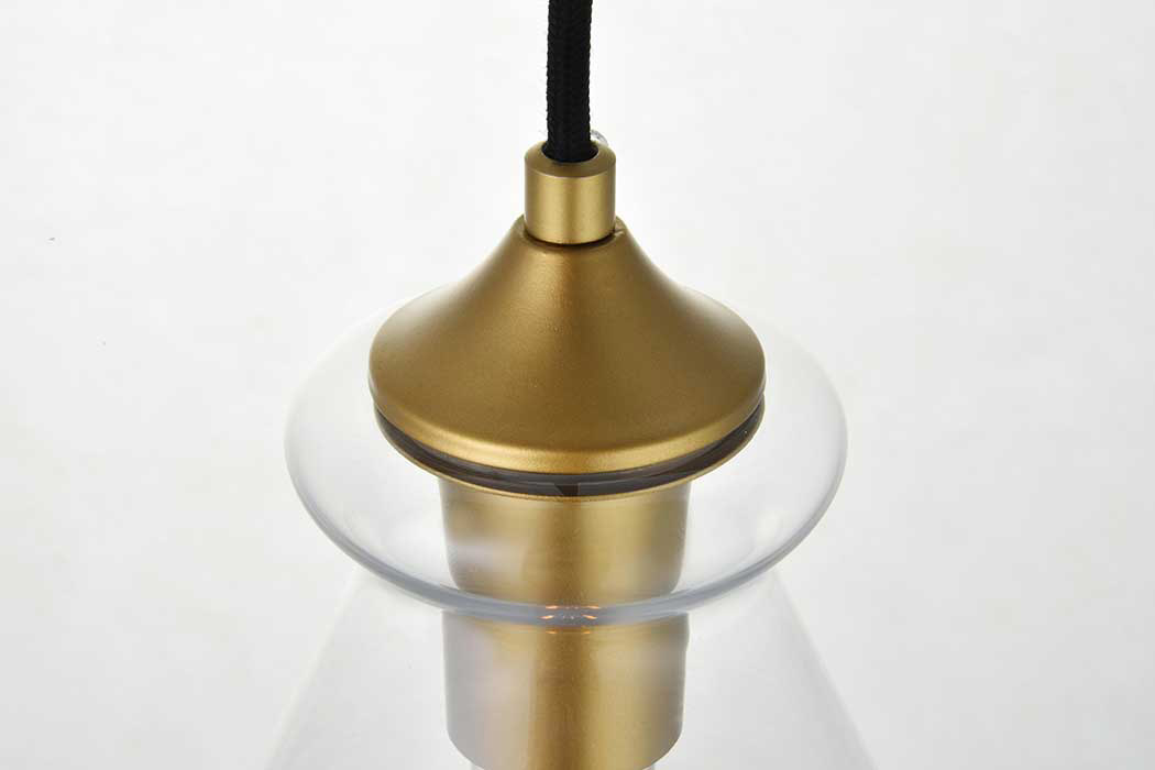 Elegant Destry 9.4" 1-Light Pendant - Brass (LD2244BR)