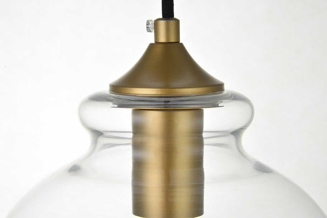 Elegant Destry 8.9" 1-Light Pendant - Brass (LD2245BR)