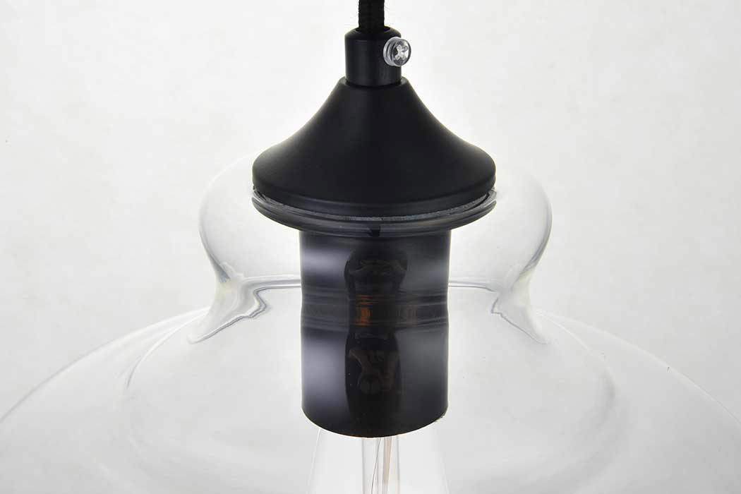 Elegant Destry 8.5" 1-Light Pendant - Black (LD2246BK)