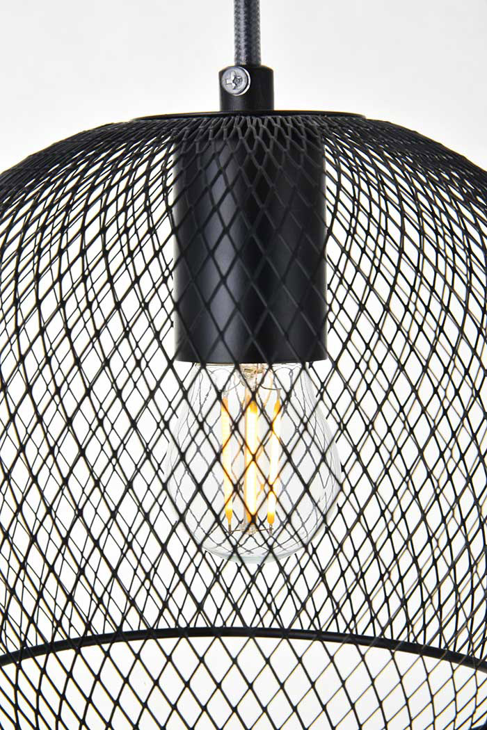 Elegant - Keller 6.5" 1 Light Pendant (LD2248BK)