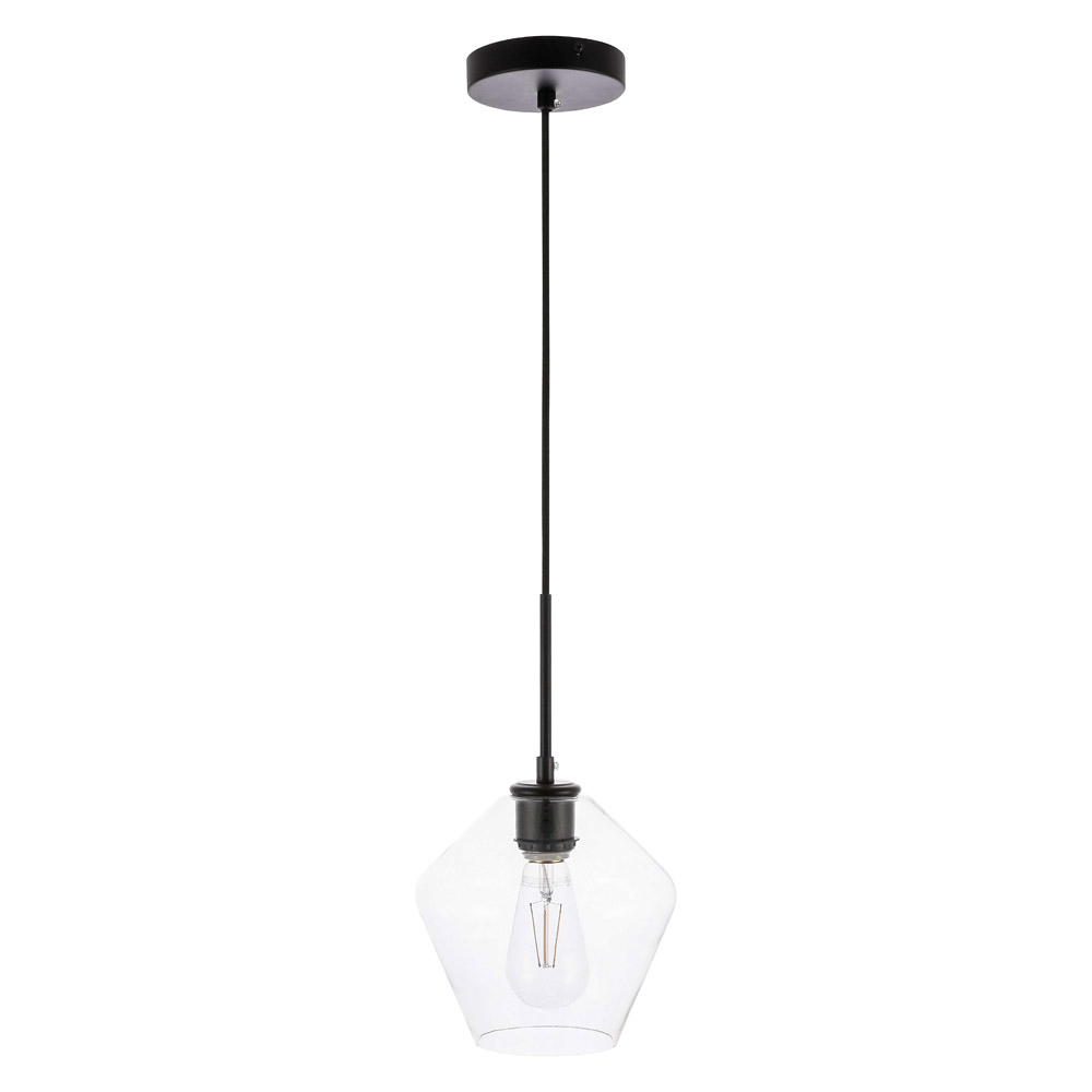 Elegant Pendant Light - Black, 1 Bubl (LD2256BK)