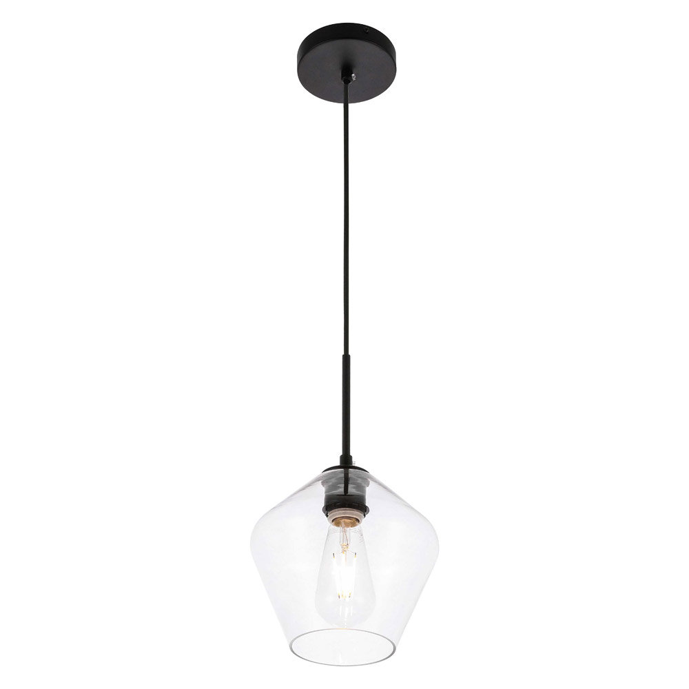 Elegant Pendant Light - Black, 1 Bubl (LD2256BK)