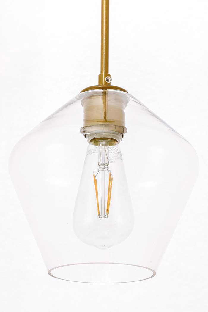 Elegant Pendant Light - Brass, 1 Bubl (LD2256BR)