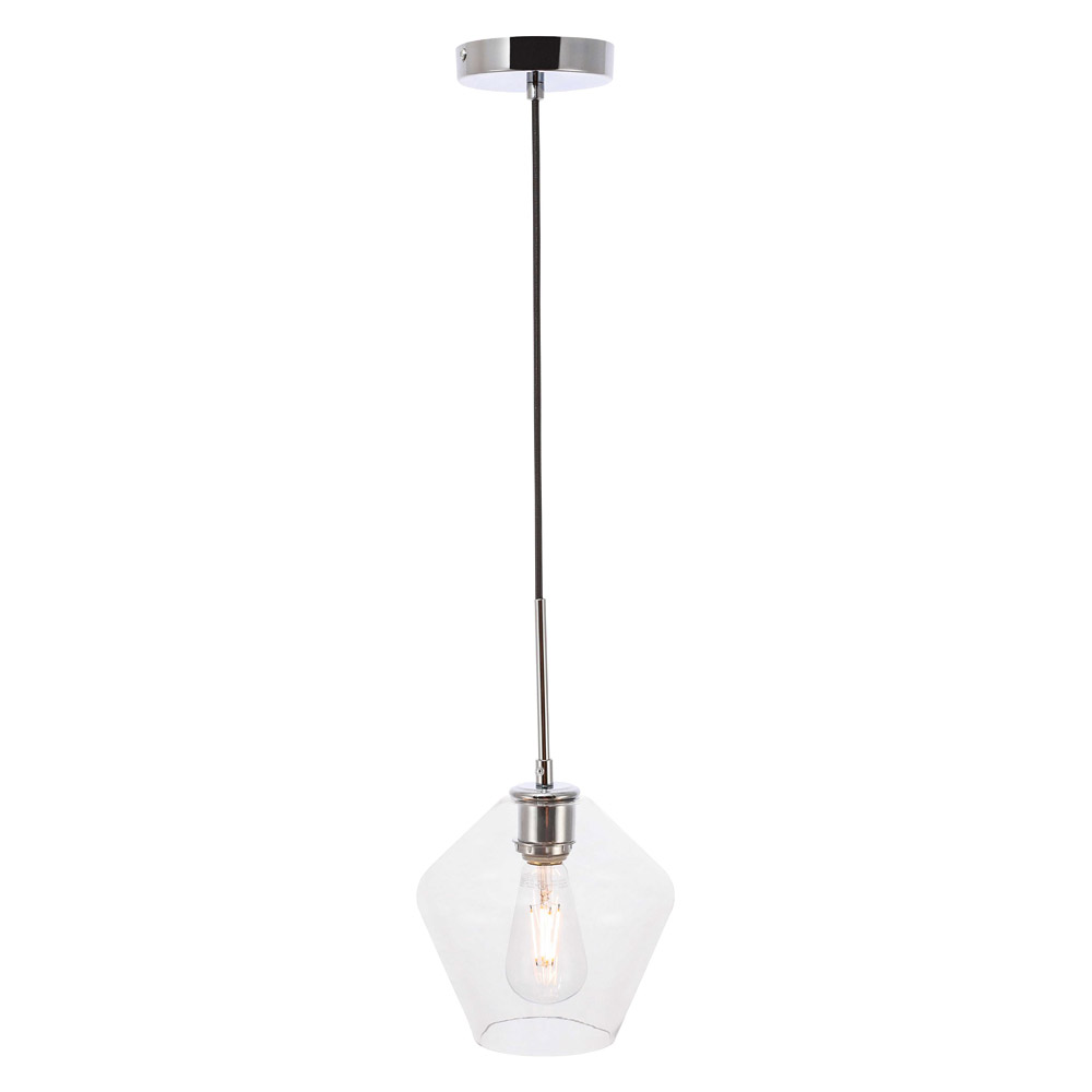 Elegant Pendant Light - Chrome, 1 Bubl (LD2256C)