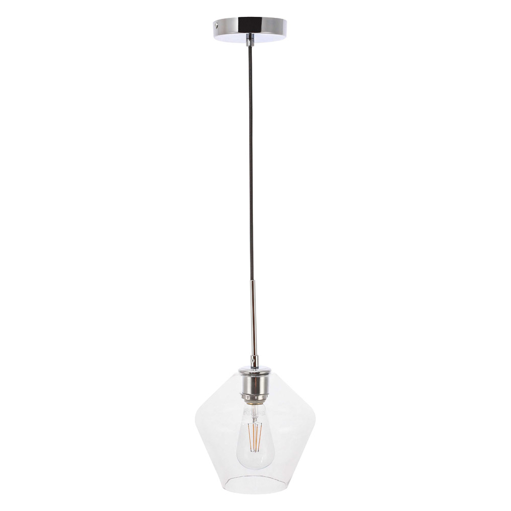 Elegant Pendant Light - Chrome, 1 Bubl (LD2256C)