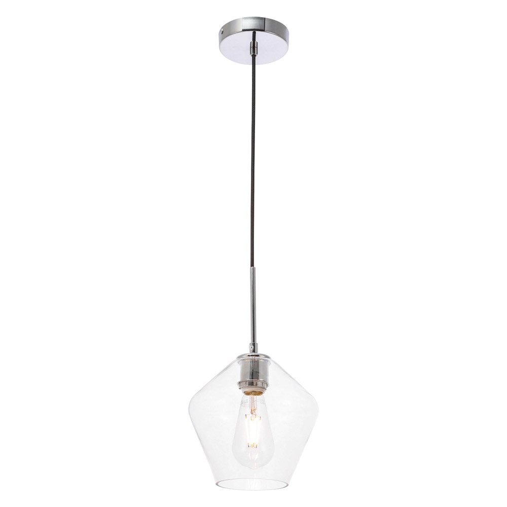 Elegant Pendant Light - Chrome, 1 Bubl (LD2256C)