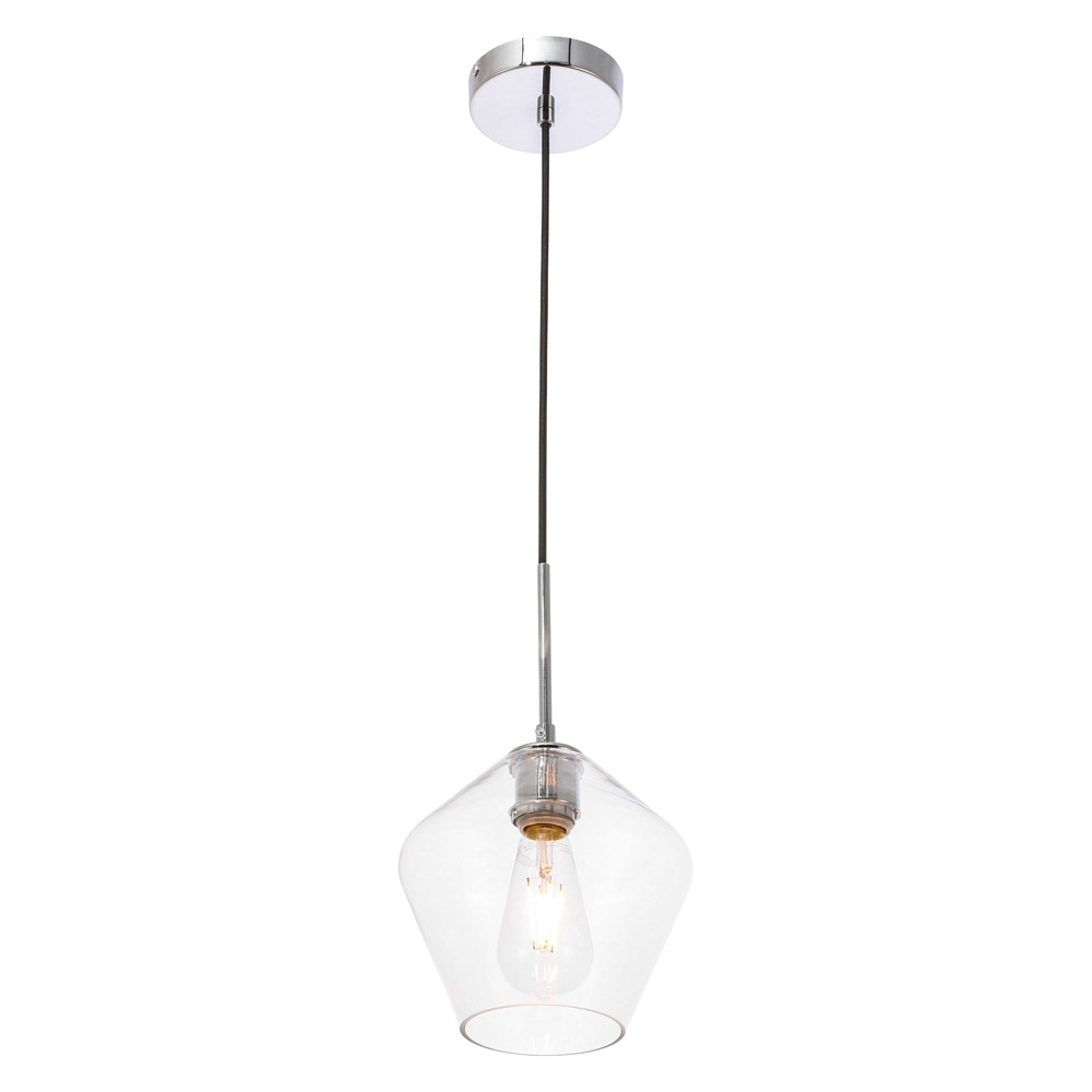 Elegant Pendant Light - Chrome, 1 Bubl (LD2256C)