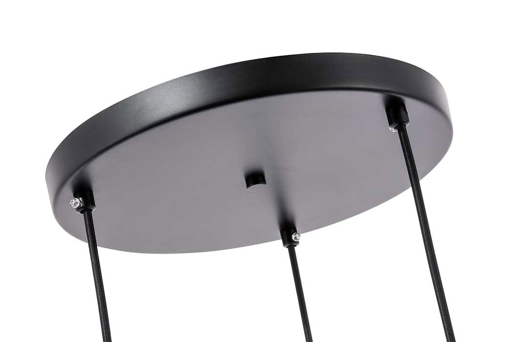 Elegant Pendant Light - Black, 3 Bubls (LD2258BK)