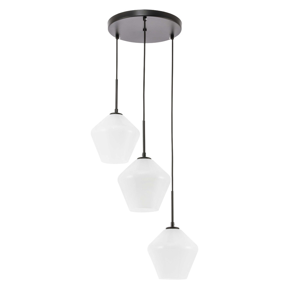 Elegant Pendant Light - Black, 3 Bubls (LD2259BK)