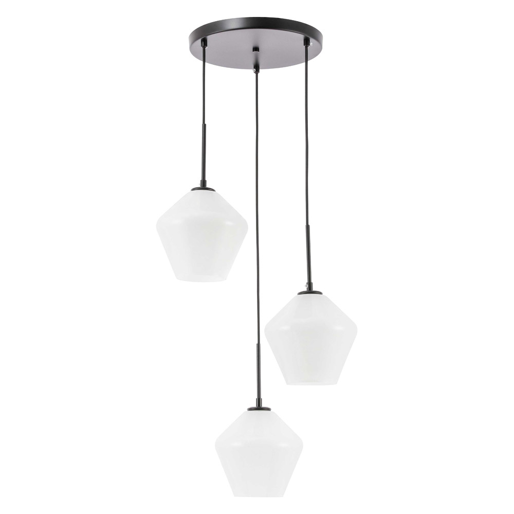 Elegant Pendant Light - Black, 3 Bubls (LD2259BK)