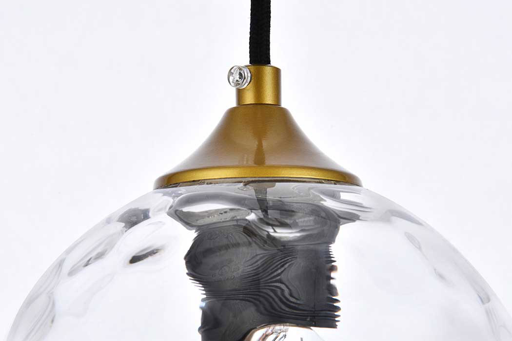 Elegant Cashel Pendant - Brass, L 5.9" (LD2280BR)