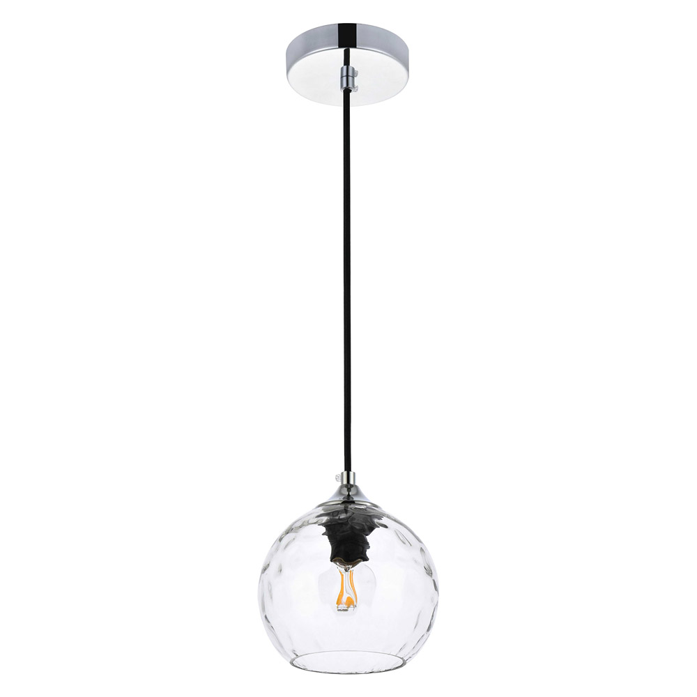 Elegant Cashel Pendant - Chrome, L 5.9" (LD2280C)