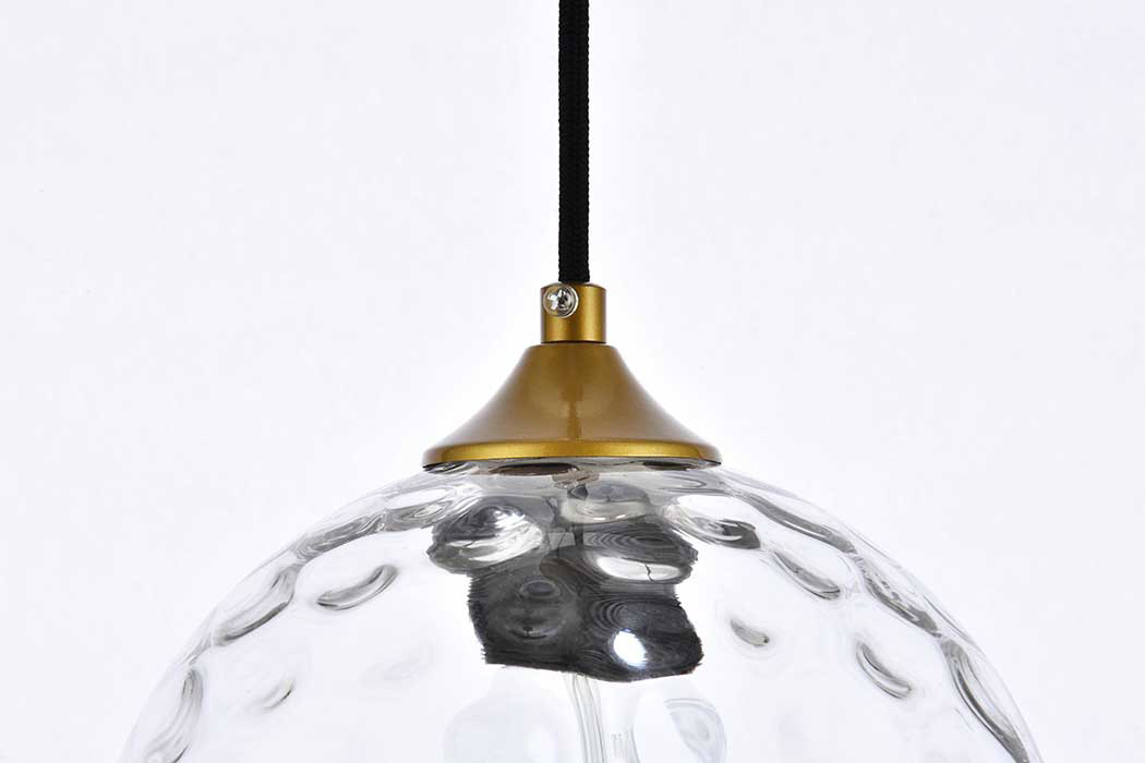 Elegant Cashel Pendant - Brass, L 7.9" (LD2281BR)