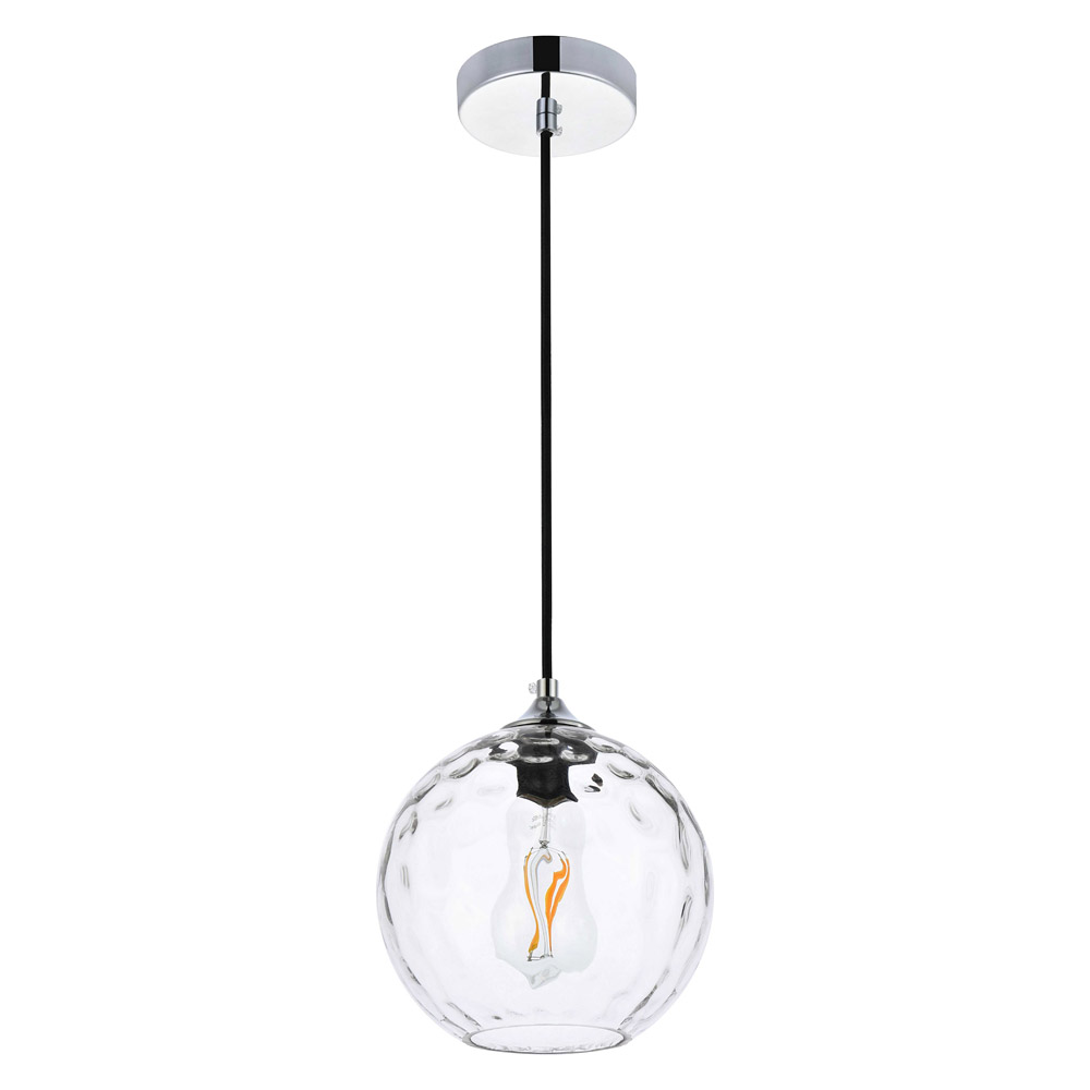 Elegant Cashel Pendant - Chrome, L 7.9" (LD2281C)