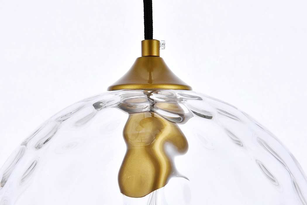 Elegant Cashel Pendant - Brass, L 9.8" (LD2282BR)