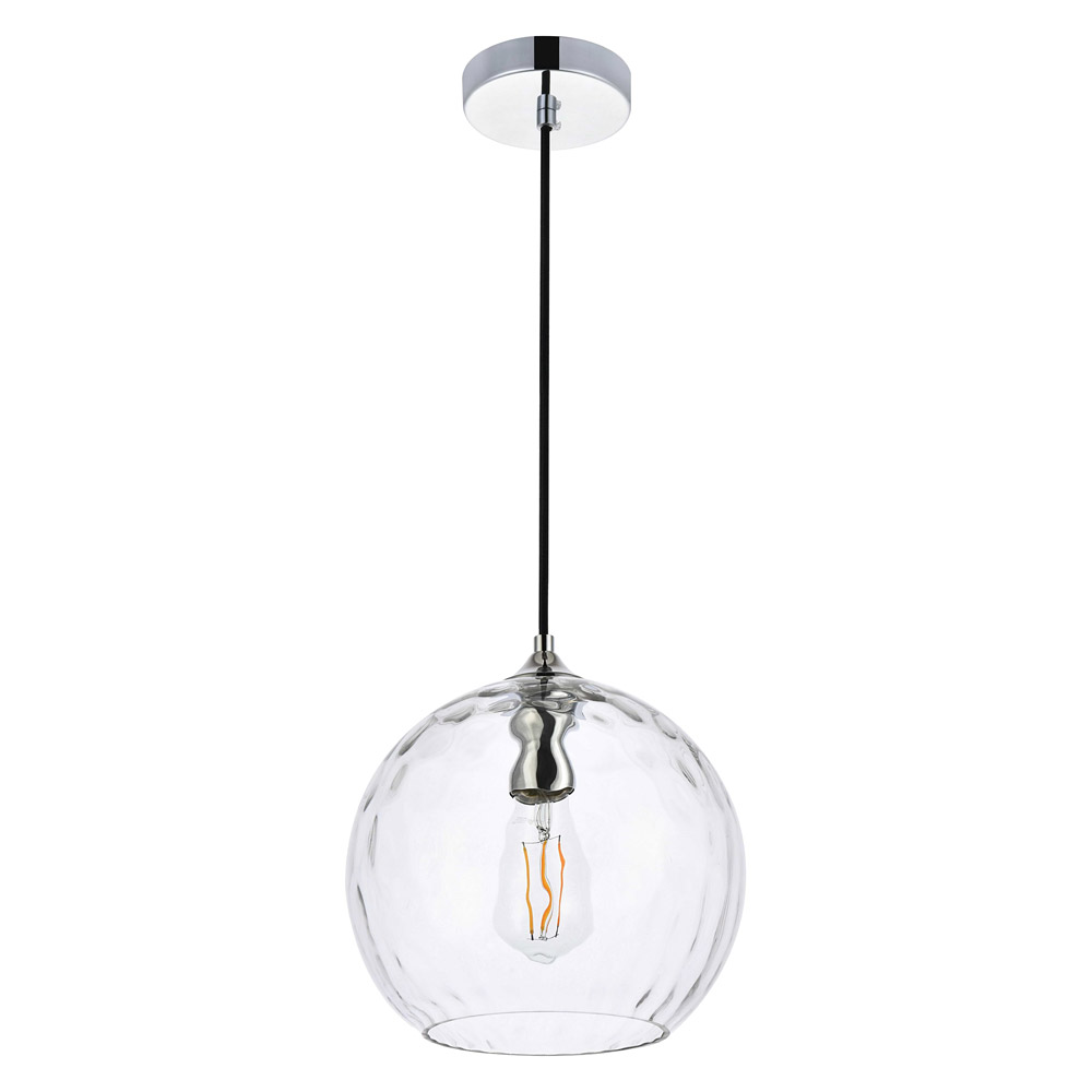 Elegant Cashel Pendant - Chrome, L 9.8" (LD2282C)