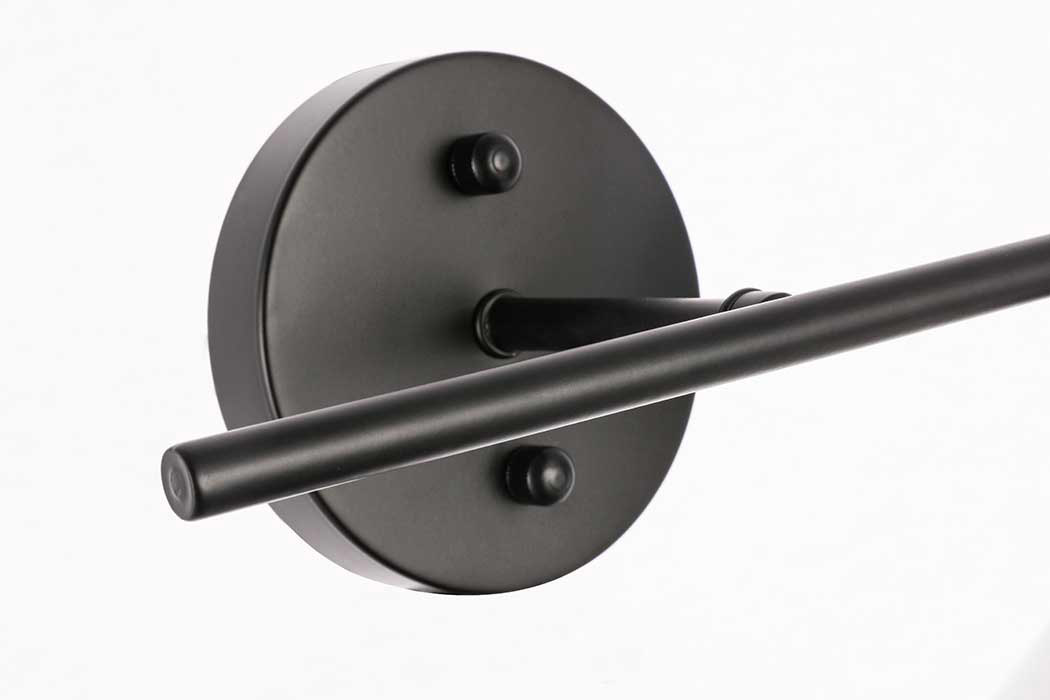 Elegant Wall Sconce - Black/Matte Glass, Left Side (LD2301BK)