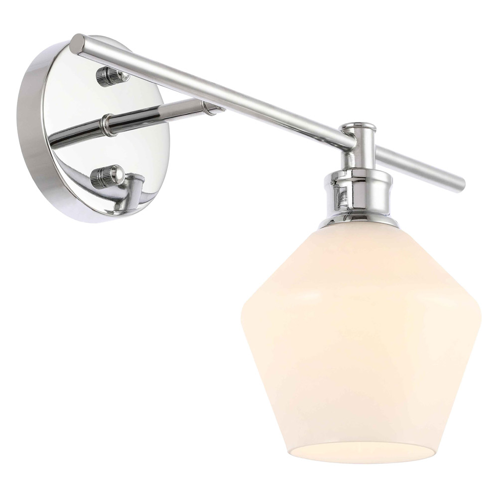 Elegant Wall Sconce - Chrome/Matte Glass, Left Side (LD2301C)