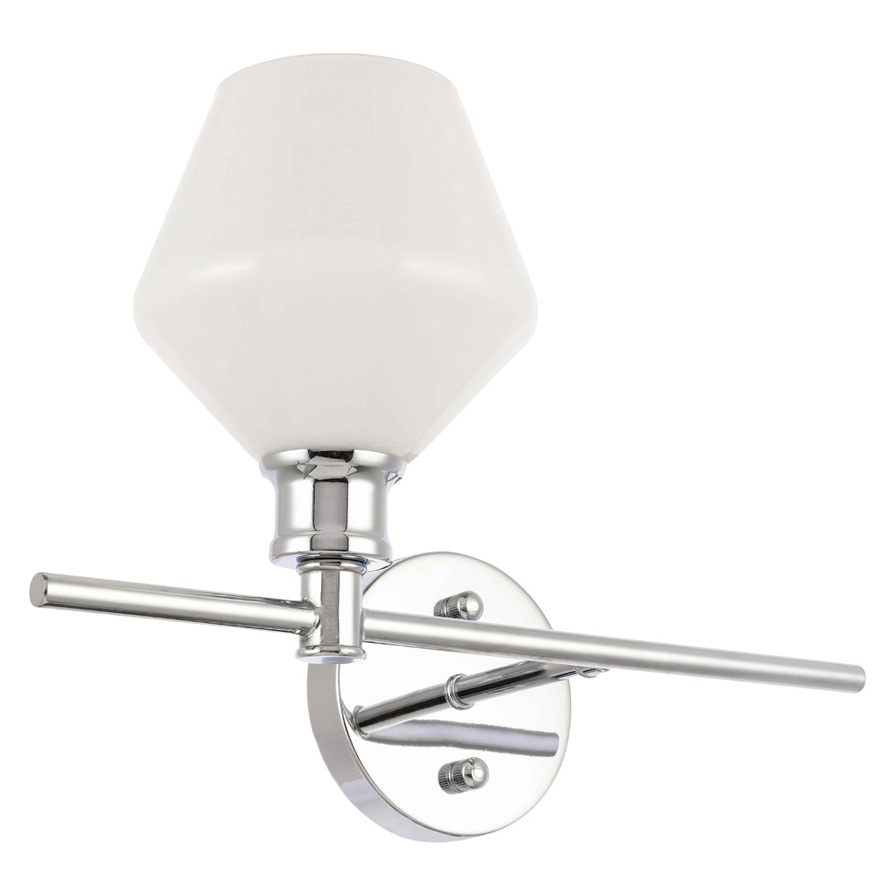 Elegant Wall Sconce - Chrome/Matte Glass, Left Side (LD2301C)