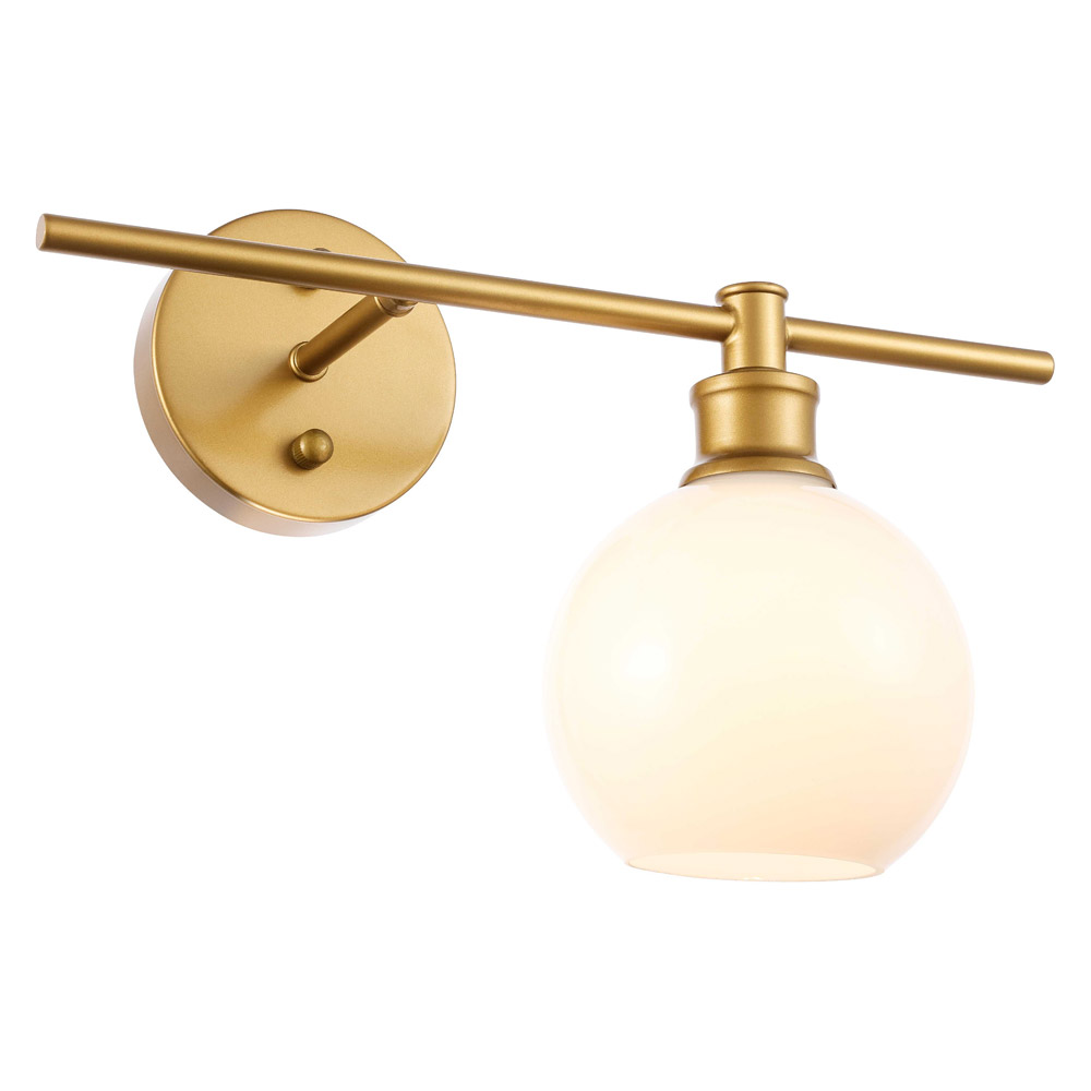 Elegant Wall Sconce - Brass/Matte Glass, Left Side (LD2303BR)