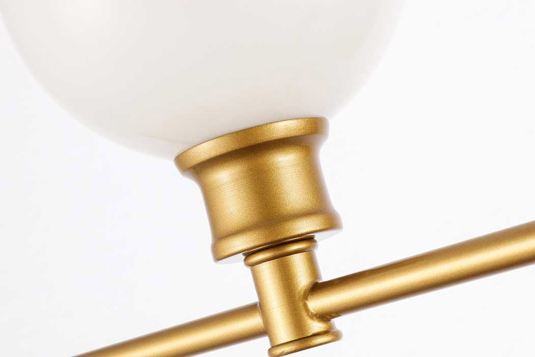 Elegant Wall Sconce - Brass/Matte Glass, Left Side (LD2303BR)