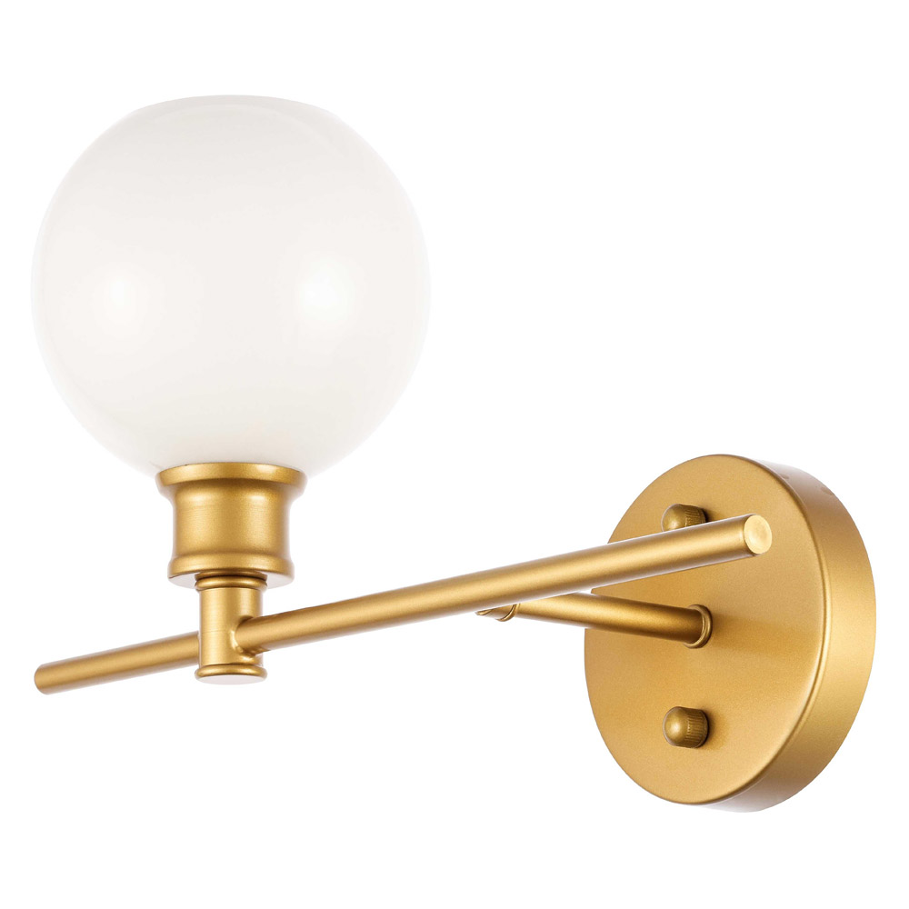 Elegant Wall Sconce - Brass/Matte Glass, Left Side (LD2303BR)