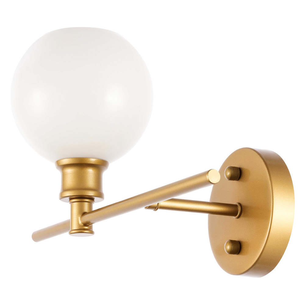 Elegant Wall Sconce - Brass/Matte Glass, Left Side (LD2303BR)