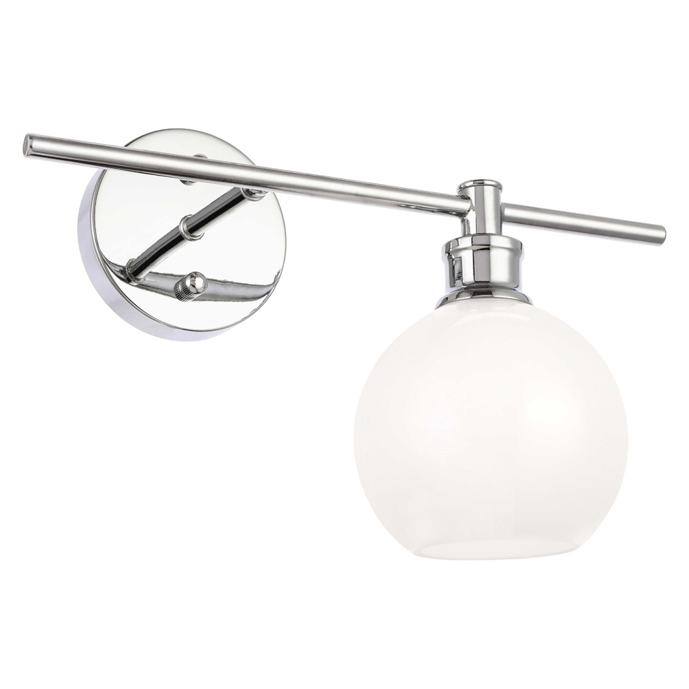 Elegant Wall Sconce - Chrome/Matte Glass, Left Side (LD2303C)