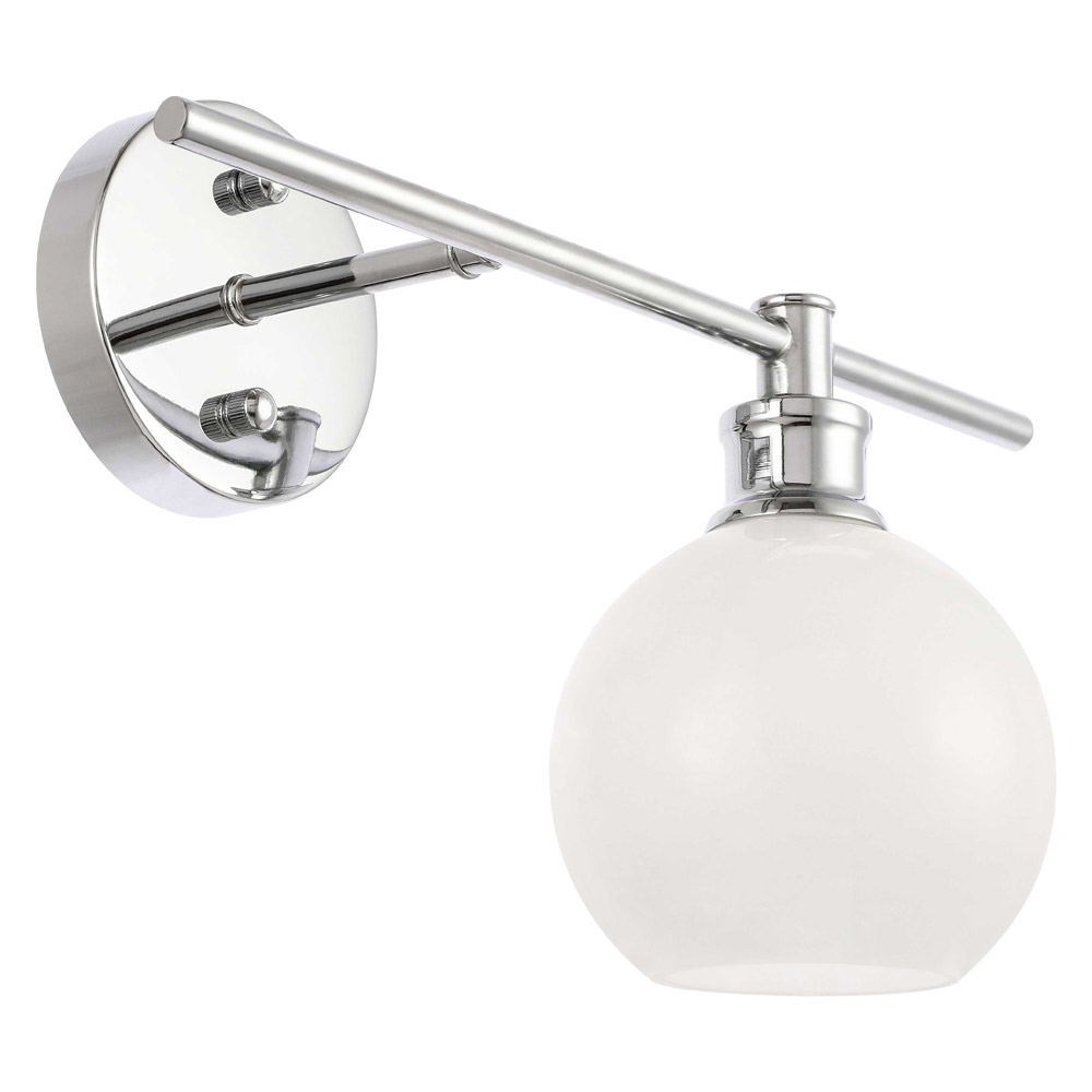 Elegant Wall Sconce - Chrome/Matte Glass, Left Side (LD2303C)