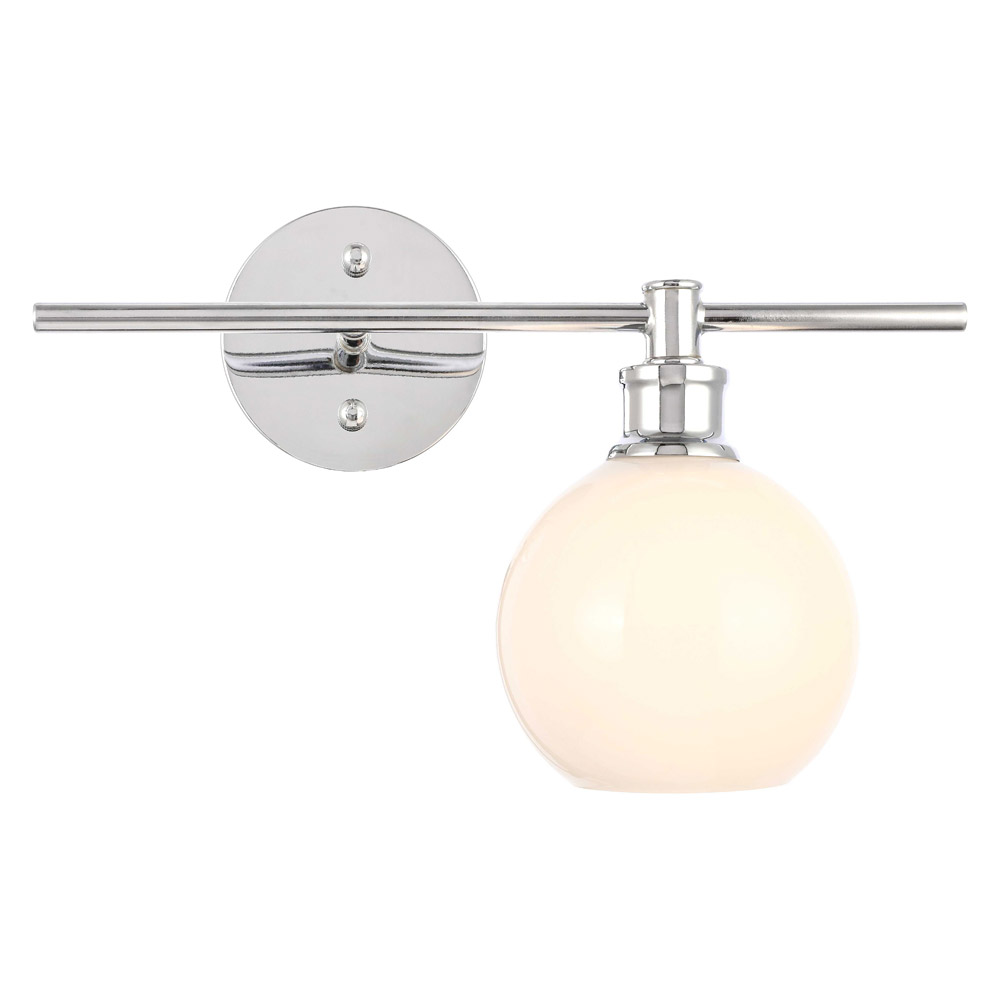 Elegant Wall Sconce - Chrome/Matte Glass, Left Side (LD2303C)