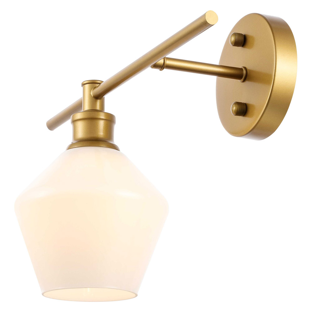 Elegant Wall Sconce - Brass/Matte Glass, Right Side (LD2305BR)