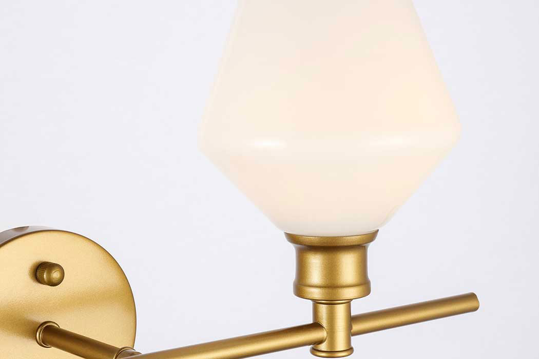 Elegant Wall Sconce - Brass/Matte Glass, Right Side (LD2305BR)