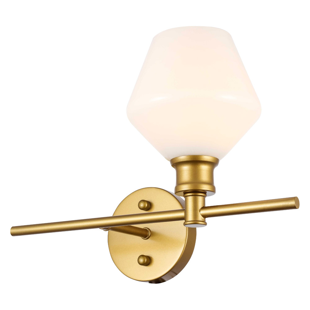 Elegant Wall Sconce - Brass/Matte Glass, Right Side (LD2305BR)