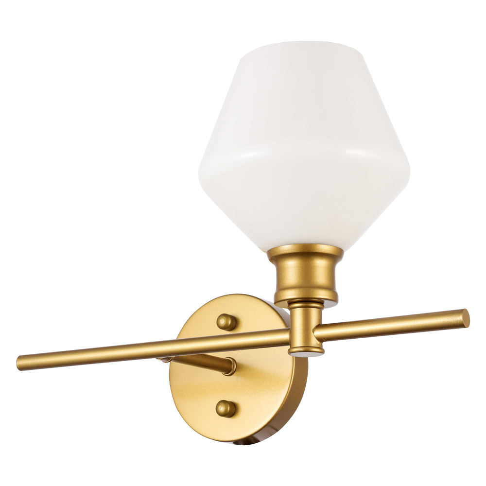 Elegant Wall Sconce - Brass/Matte Glass, Right Side (LD2305BR)