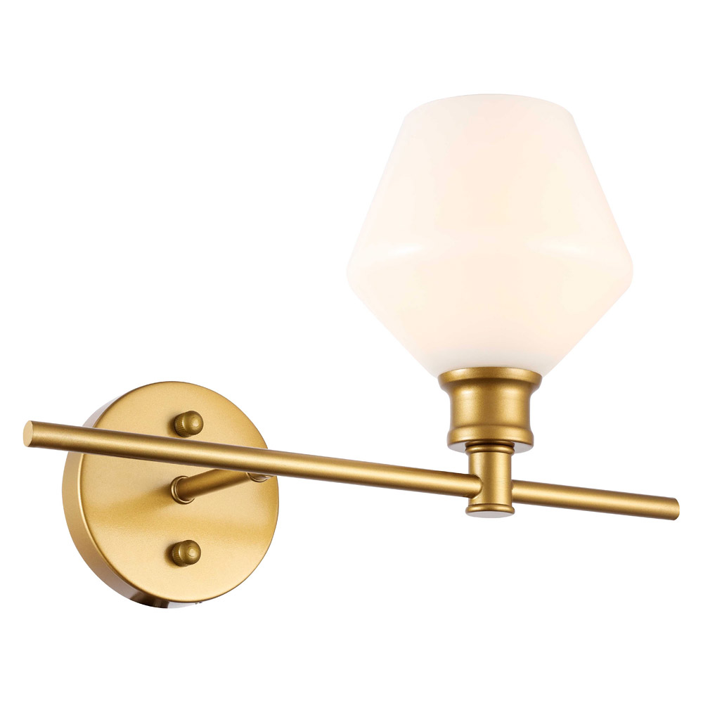 Elegant Wall Sconce - Brass/Matte Glass, Right Side (LD2305BR)